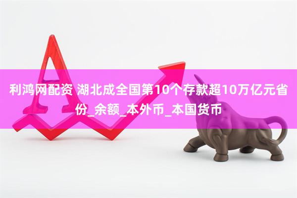 利鸿网配资 湖北成全国第10个存款超10万亿元省份_余额_本外币_本国货币